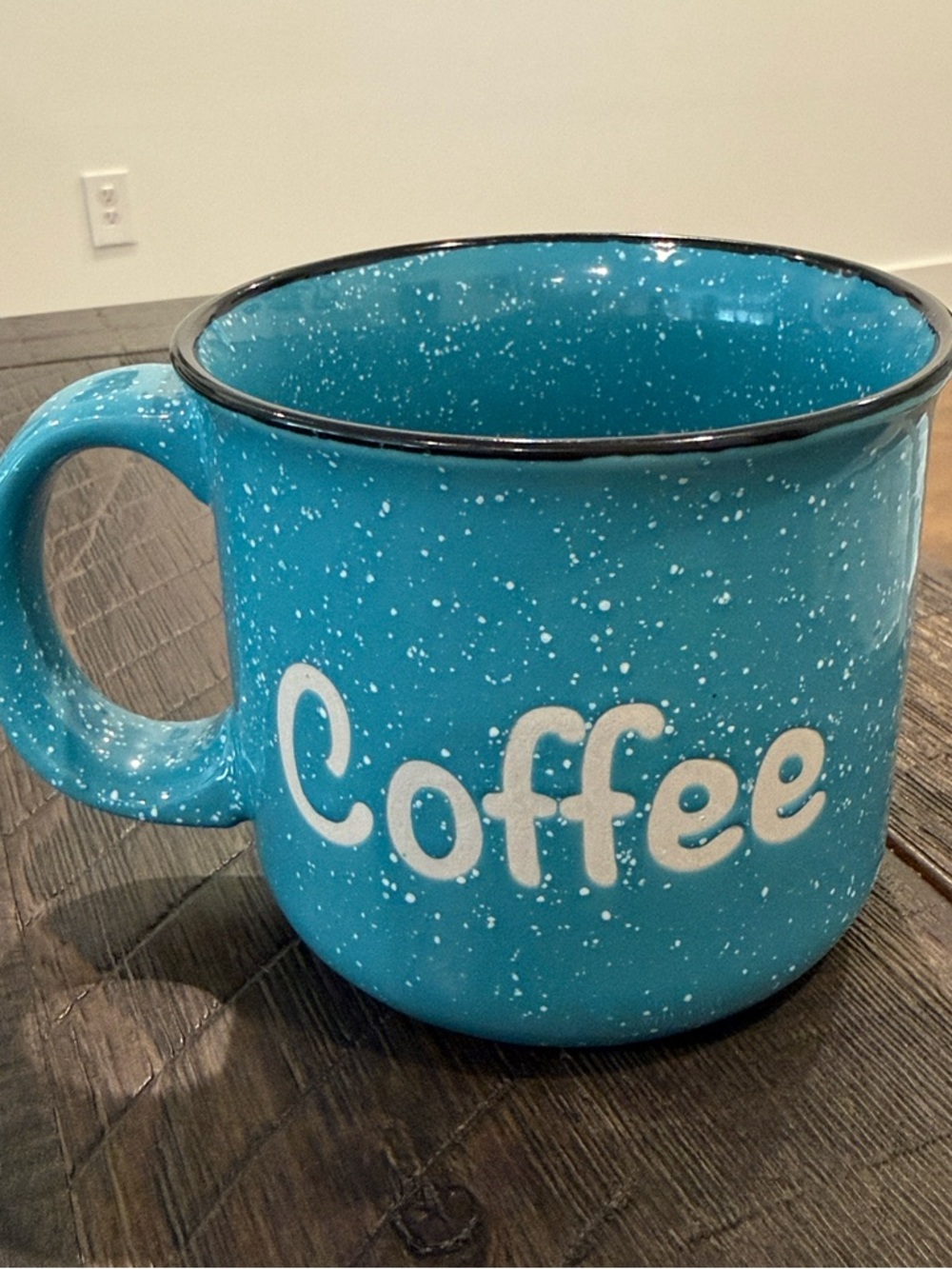 Mulberry Home Collection Campfire Coffee Mug Turquoise With White Specks New